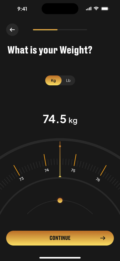 12 - Select your weight